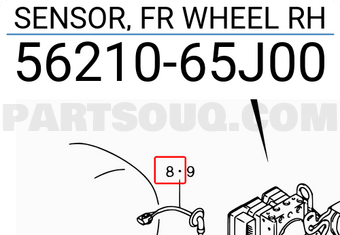 Suzuki 5621065J00 SENSOR, FR WHEEL RH