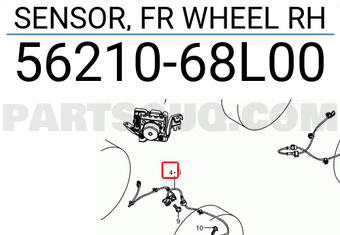 Suzuki 5621068L00 SENSOR, FR WHEEL RH