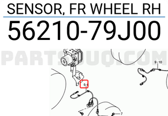 Suzuki 5621079J00 SENSOR, FR WHEEL RH