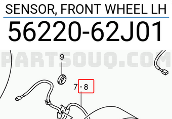 Suzuki 5622062J01 SENSOR, FRONT WHEEL LH