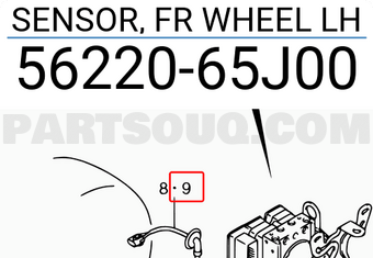 Suzuki 5622065J00 SENSOR, FR WHEEL LH