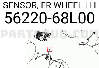 Suzuki 5622068L00 SENSOR, FR WHEEL LH