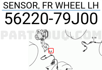 Suzuki 5622079J00 SENSOR, FR WHEEL LH