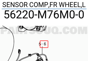Suzuki 56220M76M00 SENSOR COMP,FR WHEEL,L
