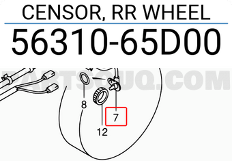 Suzuki 5631065D00 CENSOR, RR WHEEL