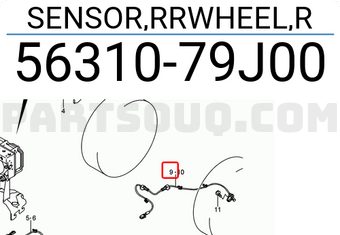 Suzuki 5631079J00 SENSOR,RRWHEEL,R