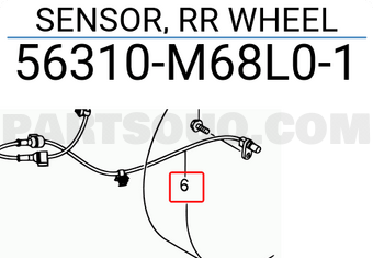 Suzuki 56310M68L01 SENSOR, RR WHEEL