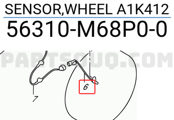 Suzuki 56310M68P00 SENSOR,WHEEL A1K412