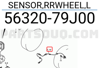 Suzuki 5632079J00 SENSOR,RRWHEEL,L