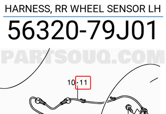 Suzuki 5632079J01 HARNESS, RR WHEEL SENSOR LH