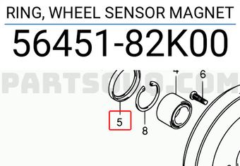 Suzuki 5645182K00 RING, WHEEL SENSOR MAGNET