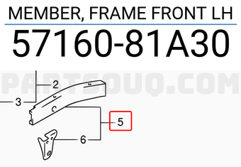 Suzuki 5716081A30 MEMBER, FRAME FRONT LH