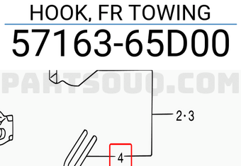 Suzuki 5716365D00 HOOK, FR TOWING