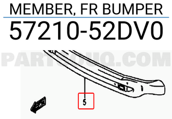 Suzuki 5721052DV0 MEMBER, FR BUMPER