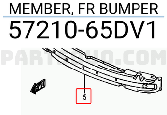 Suzuki 5721065DV1 MEMBER, FR BUMPER