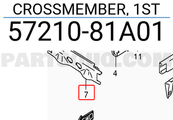 Suzuki 5721081A01 CROSSMEMBER, 1ST