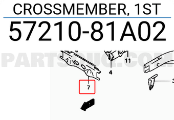 Suzuki 5721081A02 CROSSMEMBER, 1ST