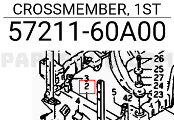 Suzuki 5721160A00 CROSSMEMBER, 1ST