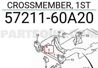 Suzuki 5721160A20 CROSSMEMBER, 1ST