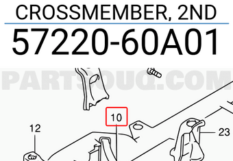 Suzuki 5722060A01 CROSSMEMBER, 2ND