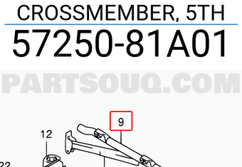Suzuki 5725081A01 CROSSMEMBER, 5TH