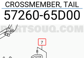 Suzuki 5726065D00 CROSSMEMBER, TAIL