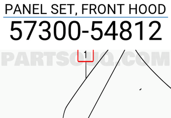 Suzuki 5730054812 PANEL SET, FRONT HOOD