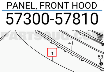 Suzuki 5730057810 PANEL, FRONT HOOD