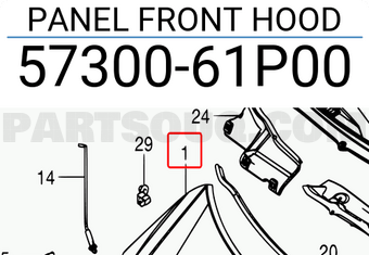 Suzuki 5730061P00 PANEL FRONT HOOD