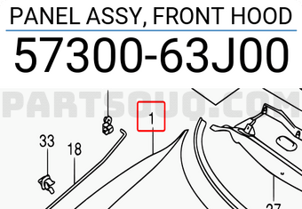 Suzuki 5730063J00 PANEL ASSY, FRONT HOOD