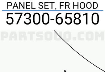 Suzuki 5730065810 PANEL SET, FR HOOD