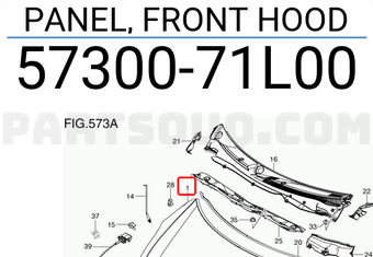 Suzuki 5730071L00 PANEL, FRONT HOOD