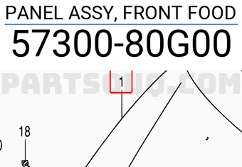 Suzuki 5730080G00 PANEL ASSY, FRONT FOOD