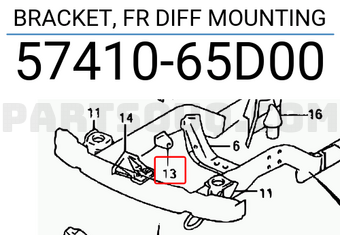 Suzuki 5741065D00 BRACKET, FR DIFF MOUNTING