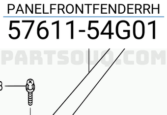 Suzuki 5761154G01 PANELFRONTFENDERRH