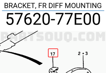 Suzuki 5762077E00 BRACKET, FR DIFF MOUNTING