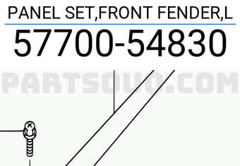 Suzuki 5770054830 PANEL SET,FRONT FENDER,L