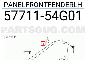 Suzuki 5771154G01 PANELFRONTFENDERLH