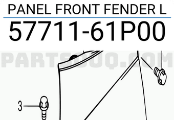 Suzuki 5771161P00 PANEL FRONT FENDER L