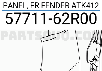 Suzuki 5771162R00 PANEL, FR FENDER ATK412
