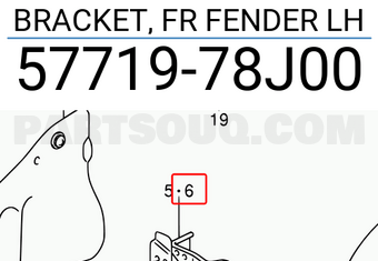 Suzuki 5771978J00 BRACKET, FR FENDER LH