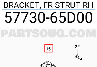 Suzuki 5773065D00 BRACKET, FR STRUT RH