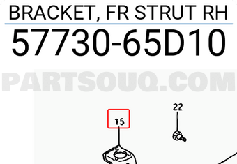 Suzuki 5773065D10 BRACKET, FR STRUT RH