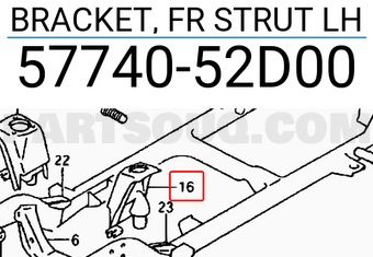 Suzuki 5774052D00 BRACKET, FR STRUT LH