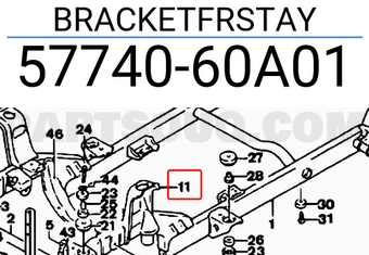Suzuki 5774060A01 BRACKETFRSTAY