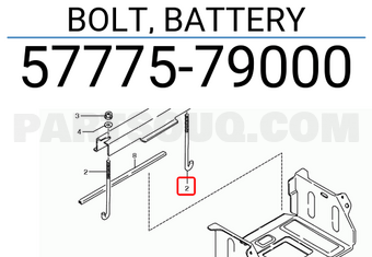 Suzuki 5777579000 BOLT, BATTERY