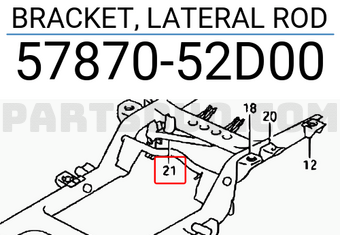 Suzuki 5787052D00 BRACKET, LATERAL ROD