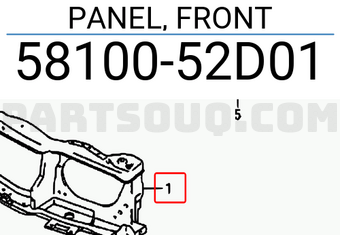 Suzuki 5810052D01 PANEL, FRONT