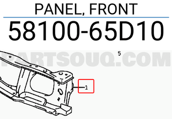 Suzuki 5810065D10 PANEL, FRONT