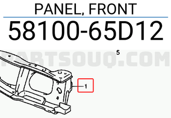 Suzuki 5810065D12 PANEL, FRONT